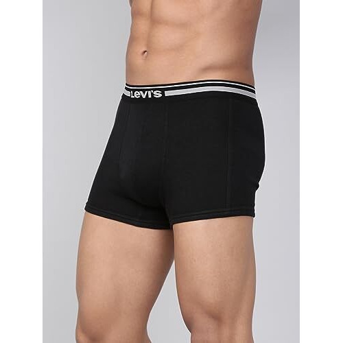 Levi's Cotton 003 Comfort Trunk For Men With Contoured Double Pouch, Tag Free Comfort & Smartskin Technology (Pack Of 4) Assorted