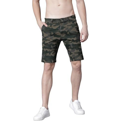 Highlander Men's Chino Shorts (Hlv8000034_Olive