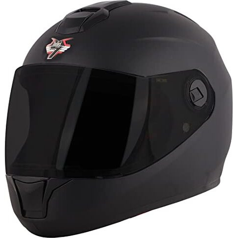Steelbird Sbh-11 7Wings Isi Certified Full Face Helmet For Men And Women(Large 600 Mm, Dashing Black With Smoke Visor)