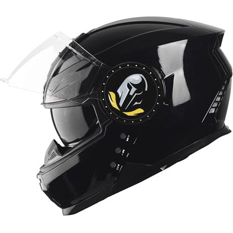 Steelbird Bluetooth Full Face Isi Certified Helmet For Men With Inner Smoke Sun Shield | Sbh-40 7Wings (Medium 580 Mm, Matt Black)