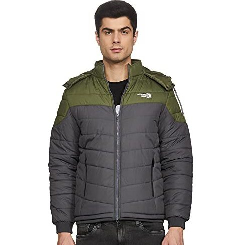 Qube By Fort Collins Men's Jacket (430221Az_Grey/Olive_L
