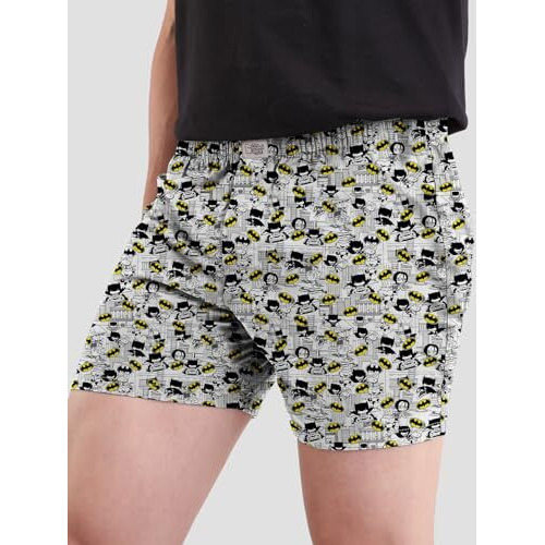 The Souled Store Men Official Batman Chibi Printed White Boxer Shorts