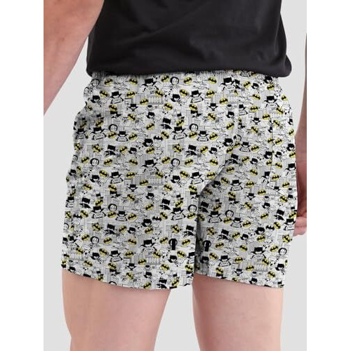 The Souled Store Men Official Batman Chibi Printed White Boxer Shorts