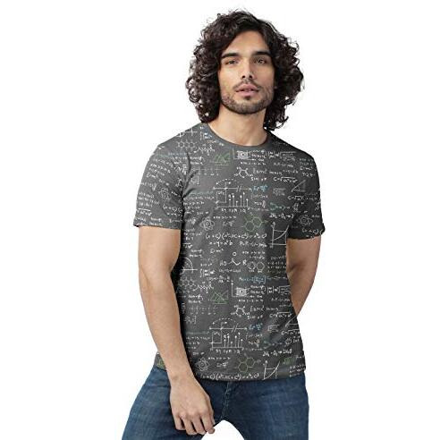 The Souled Store Nerdy Equations Mens And Womens Graphic Printed Cotton T-Shirts Grey