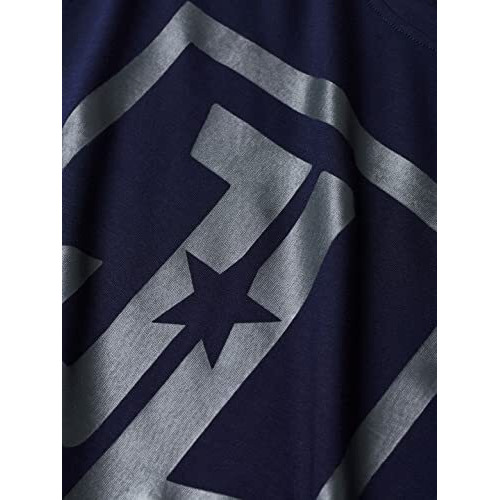 The Souled Store | Justice League Logo Mens And Boys | Graphic Printed Cotton 100% | Drop Cut Round Neck Navy Blue Color T-Shirts