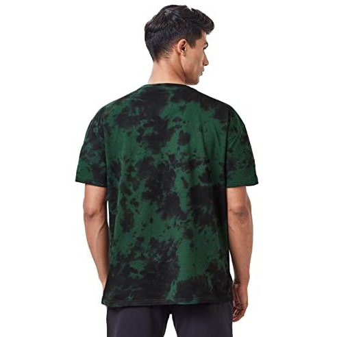 The Souled Store Men Official Round Neck Lion King Hakuna Matata Black Color Oversized T Shirts For Men Baggy Off-Shoulder Loose Fit Relaxed Drop Shoulder Half Sleeve Round Neck Back Printed