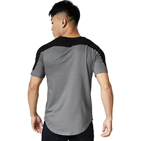 The Souled Store Dc Batman Logo Men And Boys Short Sleeves Round Neck Grey Graphic Printed Cotton Regular Fit Drop Cut T-Shirts
