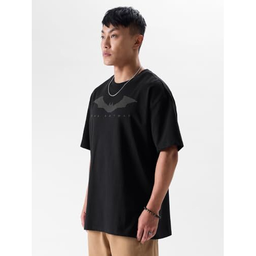 The Souled Store Official Batman The Bat Sigil Men Oversized T-Shirts Black
