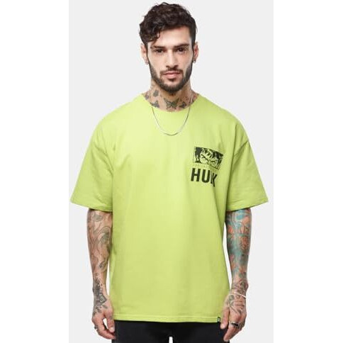 The Souled Store Official Hulk The Incredible Men Oversized T-Shirts Green