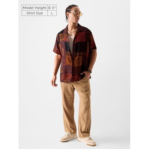 The Souled Store Official Iron Man Pattern Men And Boys Relaxed Fit Graphic Half Sleeve Rayon Multicolored Summer Shirts Shirt For Men Casual Half Sleeves Regular Fit Printed Stylish Latest Cotton Pa