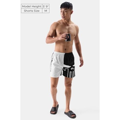 The Souled Store Official Marvel Punisher Men And Boys Black And White Graphic Printed Boxer Shorts