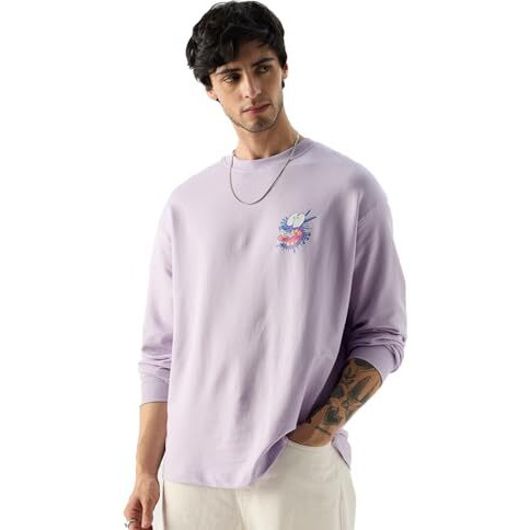 The Souled Store Official Courage Yikes Men Oversized Full Sleeve T-Shirts