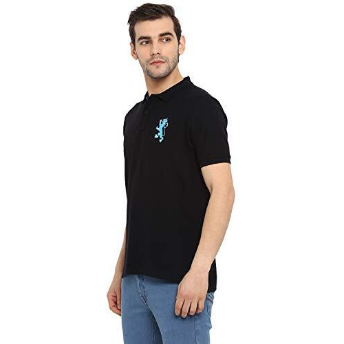 Red Tape Men's Cotton Solid Regular Fit Polo (Rph7181_Black S)