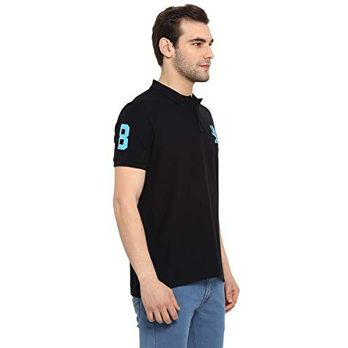 Red Tape Men's Cotton Solid Regular Fit Polo (Rph7181_Black S)
