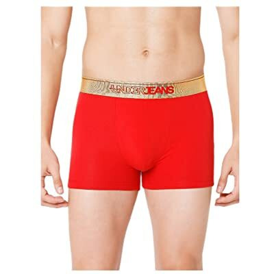 Underjeans Men's Cotton Blend Trunks (Pack Of 2) (Ujnpts042E2Navyreds_Assorted_S)