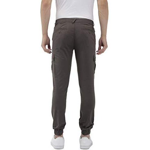 The Indian Garage Co Men's Slim Casual Pants (0419-Cargo02-02- Grey_32)
