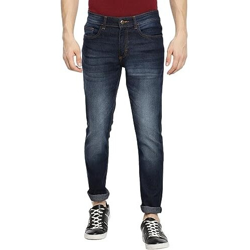 The Indian Garage Co Men Slim Fit Solid Mid-Rise Jeans Blue