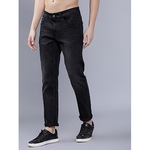 The Indian Garage Co Men Slim Fit Solid Mid-Rise Mid Rise Jeans Blue