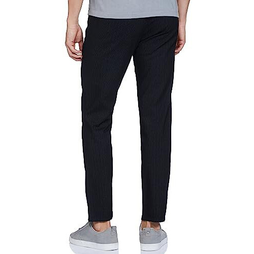 The Indian Garage Co Men Slim Fit Striped Mid-Rise Chinos
