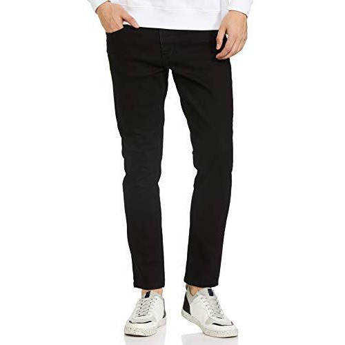 The Indian Garage Co Men's Slim Jeans (0220-Dnm-10_Black 28)
