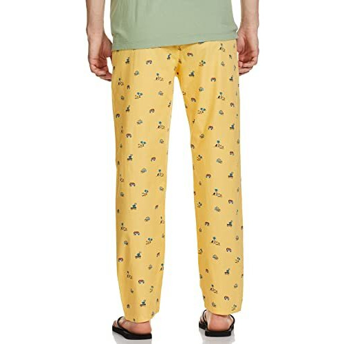 The Indian Garage Co Lounge Pants Long Sleeves Slim Fit Yellow Medium