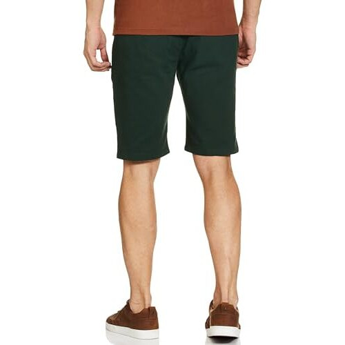 The Indian Garage Co Men Slim Fit Solid Mid-Rise Shorts Teal