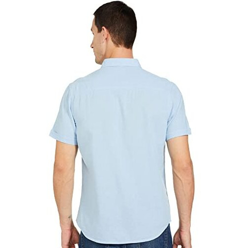 The Indian Garage Co Men's Slim Fit Shirt (0321-Shln87-01_Light Blue L)