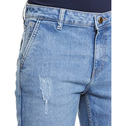 The Indian Garage Co Men Slim Fit Solid Mid-Rise Stretchable Jeans Blue