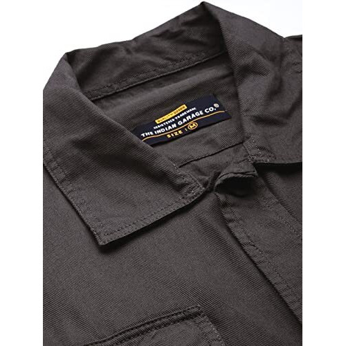 The Indian Garage Co Men's Solid Slim Fit Shirt (0821-Ovrsh104-03_Teal Blue M)