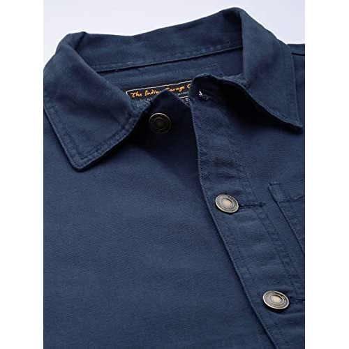The Indian Garage Co Men's Cotton Slim Fit Standard Length Jacket (0621-Oxmjkt01-03_True Blue M)