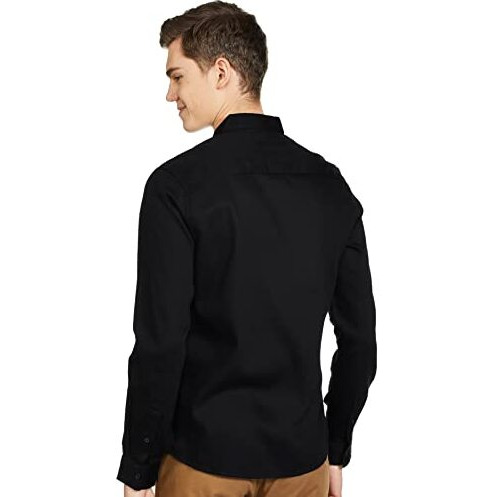 The Indian Garage Co Men's Slim Fit Shirt (1221-Shst152-08_Black Xl)