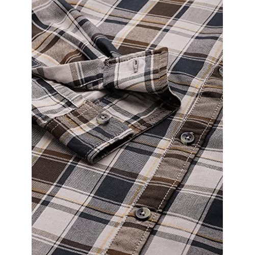 The Indian Garage Co Men's Checkered Slim Fit Shirt (1122-Shdctwyd-03-01_Multicolor S)