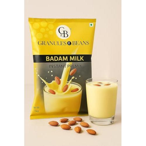 Granules N Beans Badam Milk Instant Premix - 1Kg | Nutty And Delicious Almond Flavored Milk