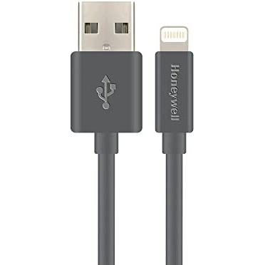 Honeywell Usb To Lightning Cable, Mfi-Certified,Lighting Connector, Fast Charging, Non-Braided Sync And Charge Cable For Iphone, Ipad, Airpods, Ipod, 4 Feet (1.2M)- Grey