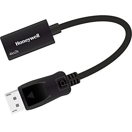 Honeywell Display Port To Hdmi Adapter, 4K 3D Resolution With Surround Sound Audio Support, Male-Female Adapter, Compatible With Led Displays, Laptop, Gaming Console, Projector- Black