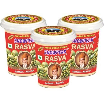 Snowpeak Rasva Fruit Mukhwaas| After Meal Indian Digestive Treat| Amla & Bel(Wood Apple) Mixture| Indian Origin Vegan And Gluten Free  Combo (Pack Of 3 X 25G)