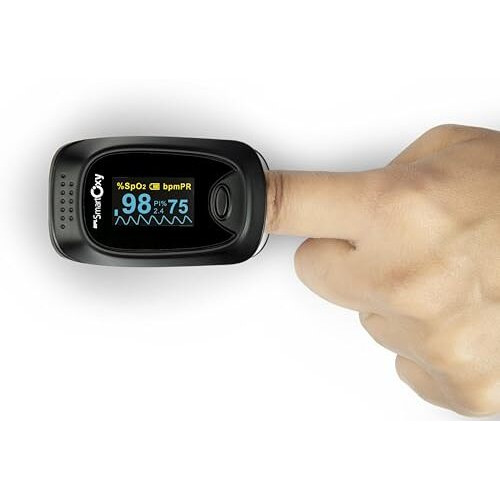 Bpl Medical Technologies Smart Oxy Finger Tip Pulse Oximeter (Black)|High Accuracy|Spo2|Perfusion Index| Oled Display| Ce Certified| Heart Rate - Black