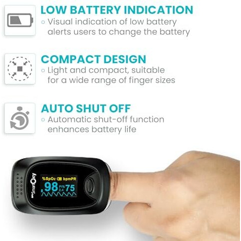 Bpl Medical Technologies Smart Oxy Finger Tip Pulse Oximeter (Black)|High Accuracy|Spo2|Perfusion Index| Oled Display| Ce Certified| Heart Rate - Black