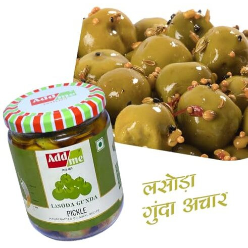 Add Me Rajasthani Lasoda Gunda Pickle 500Gm | Lasoda Ka Achar, Lasoda Pickle, Gunda Pickles, Lasode Ka Achar In Glass Jar.