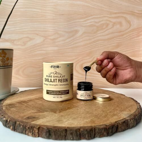Fittr Bites Himalayan Shilajit/Shilajeet Original Resin 20G | For Endurance, Stamina, Immunity Booster | 75% Fulvic Acid | Lab Report Included