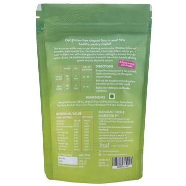 Gluten-Free Chapati Flour Mix, Diabetic-Friendly, Low Glycemic Index, For Fulka And Paratha, Made With Moong Dal & Jackfruit Flour, 350 Grams, Pack Of 1