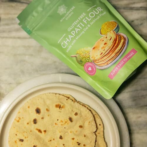 Gluten-Free Chapati Flour Mix, Diabetic-Friendly, Low Glycemic Index, For Fulka And Paratha, Made With Moong Dal & Jackfruit Flour, 350 Grams, Pack Of 1