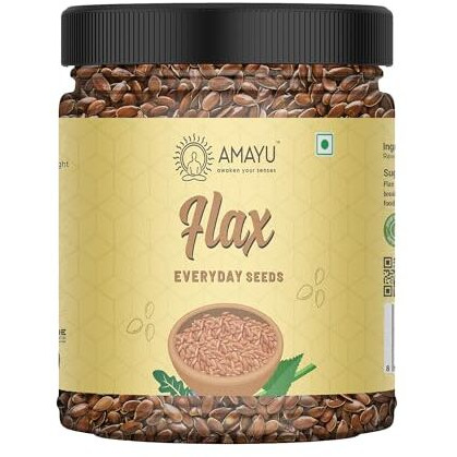 Amayu Flax Seeds 200G - Flax Seeds For Weight Loss | Raw Seeds For Eating | Source Of Iron & Fibre | Rich In Protein | Alsi Seeds