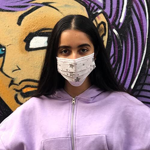 Quarant Meltblown - Dual Smms Fabric 4 Ply Designer Protective Face Mask With Nose Clip And Reusable Travel Pouch, Fashion That's Safe (White Combo, Pack Of 50) For Unisex