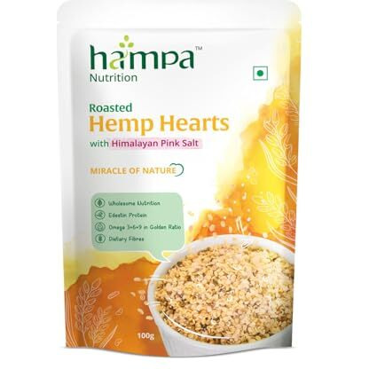 Hampa Hemp Hearts | Hemp Seeds | Essential Edestin Protein, Good Fats - Omega - 3, 6 And 9 In A Golden Ratio, Dietary Fibres | Nutrition Powerhouse With Wholesome Benefits | Miracle Of Nature (100, Himalayan Pink Salt)