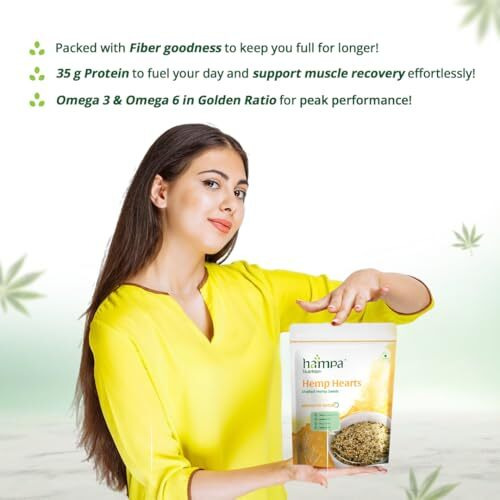 Hampa Hemp Hearts 200G | Himalayan Shelled Hemp Seeds | Essential Edestin Protein, Good Fats- Omega - 3, 6 And 9 In A Golden Ratio, Dietary Fibres | Nutrition Powerhouse With Wholesome Benefits | Miracle Of Nature