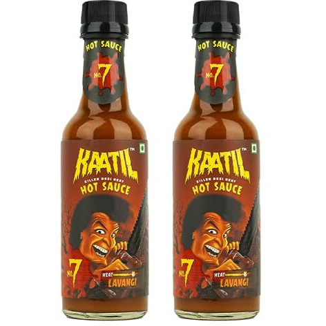 Kaatil Hot Sauce No.7 - Pack Of 2 | Made With Premium Indian Chillies | Versatile Usage