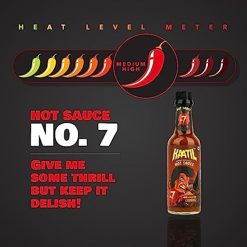 Kaatil Hot Sauce No.7 - Pack Of 2 | Made With Premium Indian Chillies | Versatile Usage