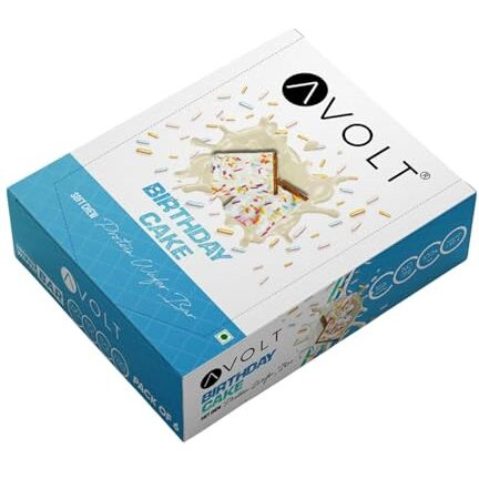 Avolt Birthday Cake Protein Wafer Bar, Guilt Free, High Protein Bars For Fitness & Immunity Booster- Pack Of 6