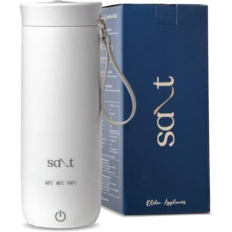 Salt Steamcarry Pro Portable Electric Kettle | 300 Watts With Multiple Heating Modes | Stainless Steel 304 | Auto Shut Off & Boil Dry Protection | Dual Layer Cool Touch Surface, 400Ml
